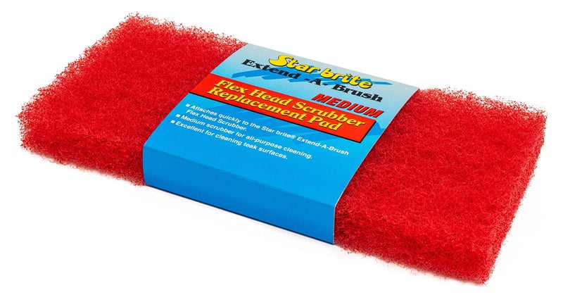 STAR BRITE Flexible Head Scrubber Replacement (Medium) (Red) (040126) - Image 1